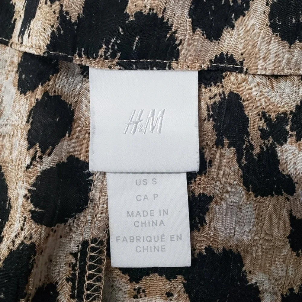 H&M Leopard Print Long Sleeve Maxi Duster‎ Kimono Women Size S Festival Casual - Picture 5 of 6